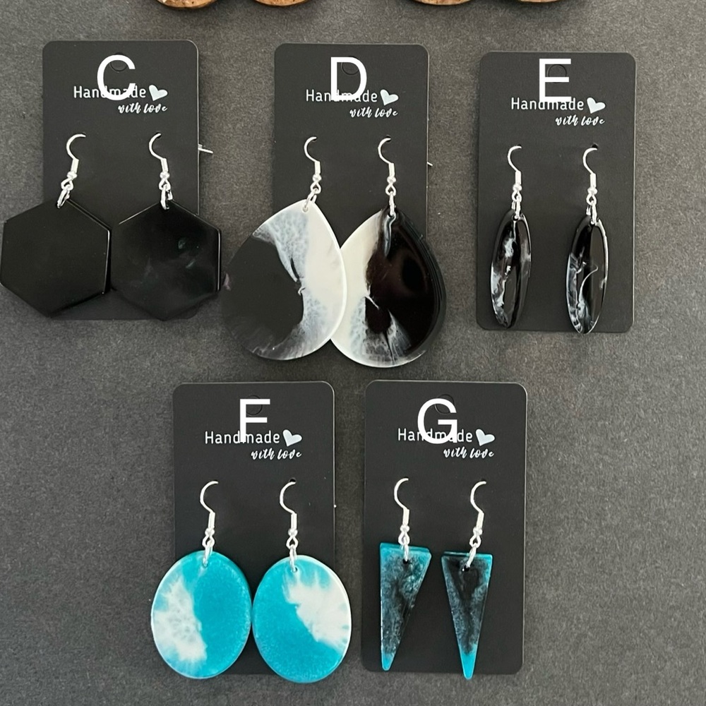 Handmade Epoxy Resin Earrings